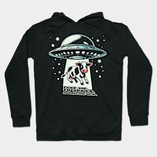 Alien Invasion For Cow Hoodie